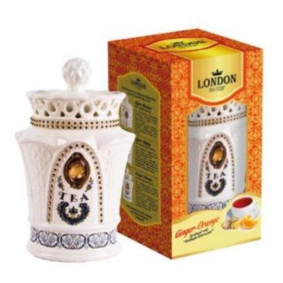 Чайница фарфор чай LTC черн 100г имбирь-апельсин