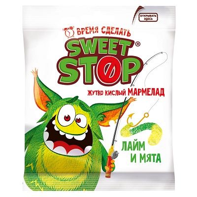Мармелад Sweet Stop червяки лайм-мята 70г