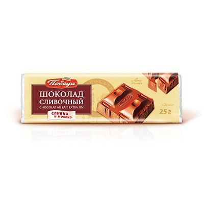 Шоколад сливочный, 34% 25 гр