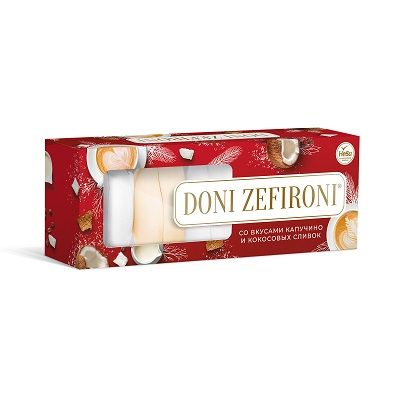 DONI ZEFIRONI со вкусом капучино и кокосовых сливок 210г