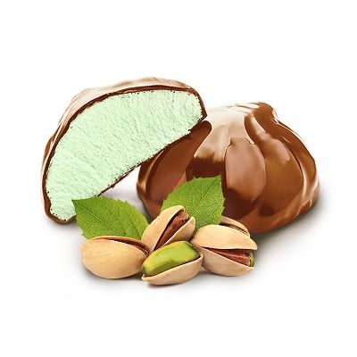 Зефир со вкусом фисташки глазированный